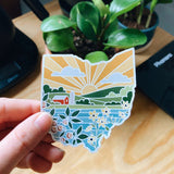 Ohio Car Magnet | Weatherproof State Magnet | Outdoorsy Magnet | Locker Magnet | Fridge Magnet | Lightweight Magnet | 2.77" x 3"