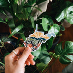 West Virginia Car Magnet | Car Magnet | Outdoorsy Magnet | Locker Magnet | Fridge Magnet | Lightweight Magnet | 3.45" x 3.12"