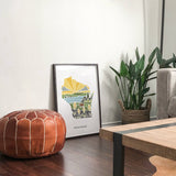 Wisconsin Physical Art Print | State Wall Art | 5x7, 8x10, 11x14, 16x20" Archival Art Print | Wisconsin Illustrated Poster