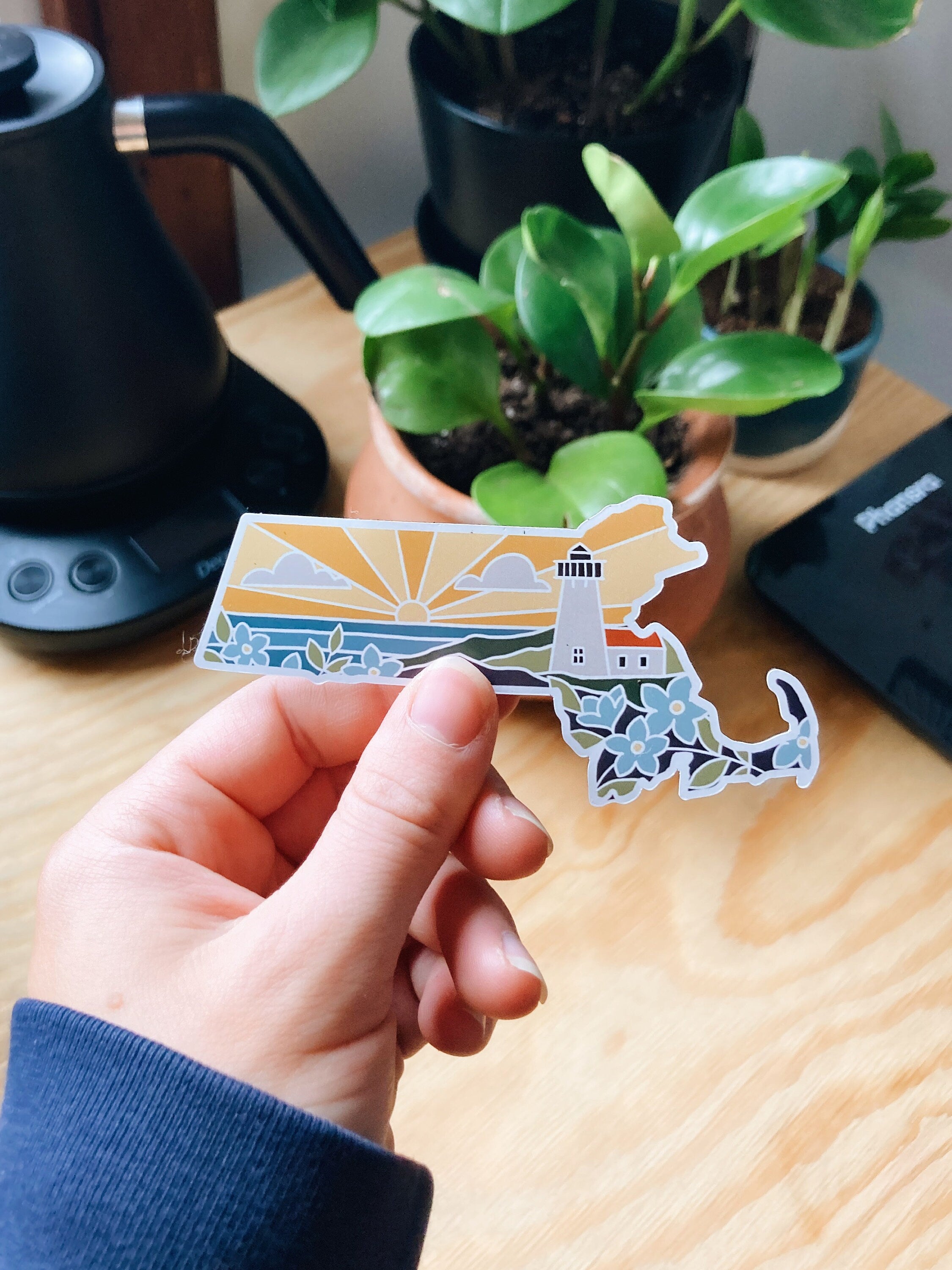 Massachusetts Car Magnet | Weatherproof State Magnet | Outdoorsy Magnet | Locker Magnet | Fridge Magnet | Lightweight Magnet