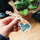 Hawaii Car Magnet | Weatherproof State Magnet | Outdoorsy Magnet | Locker Magnet | Fridge Magnet | Lightweight Magnet