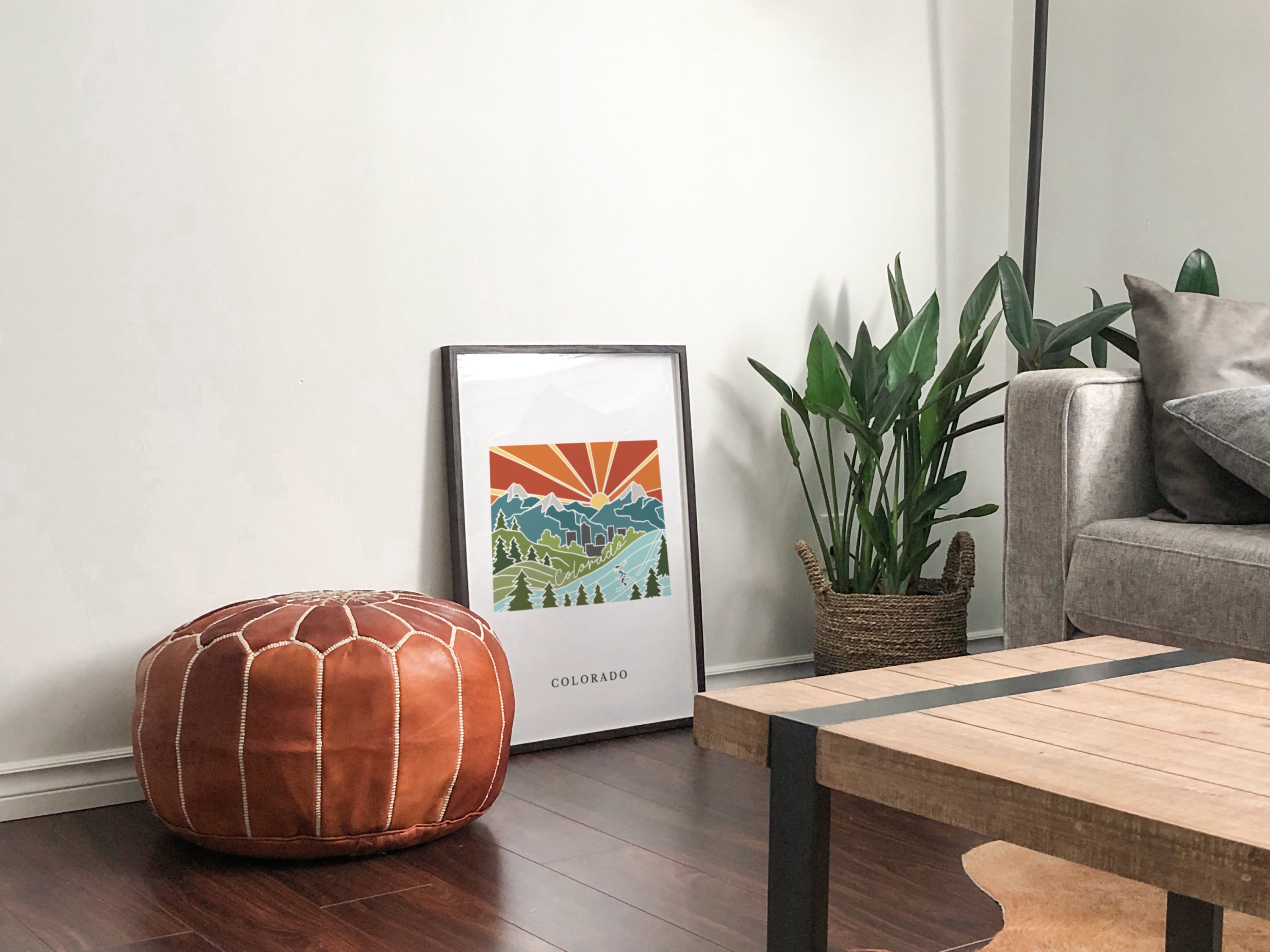 Colorado Physical Art Print | State Wall Art | 5x7, 8x10, 11x14, 16x20 Archival Art Print | Colorado Illustrated Poster