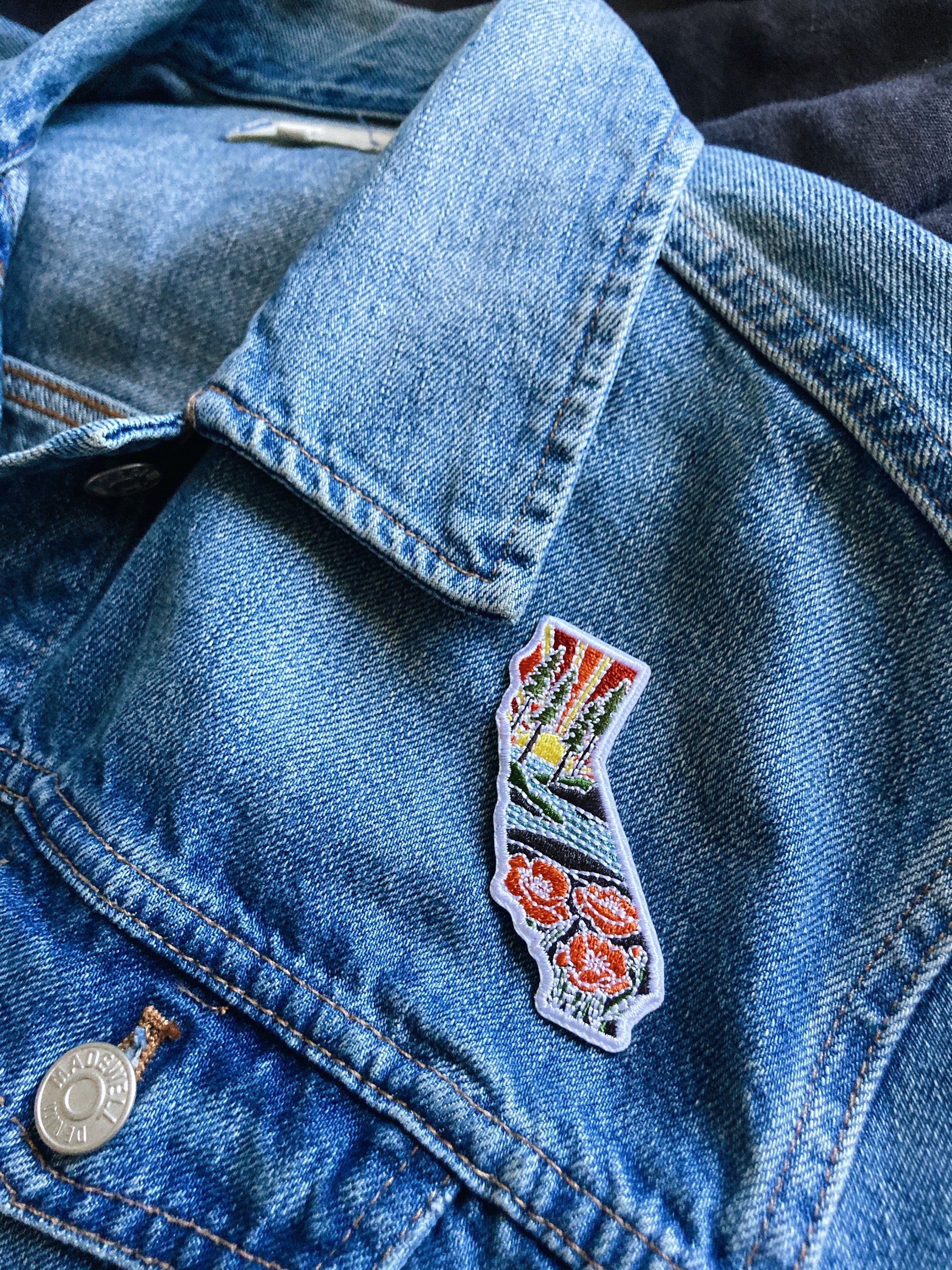 California Iron-On Patch | 2.5" State Patch | Embroidered Sew-on or Iron-on Applique