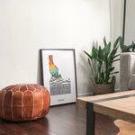 Idaho Physical Art Print | State Wall Art | 5x7, 8x10, 11x14, 16x20" Archival Art Print | Idaho Illustrated Poster