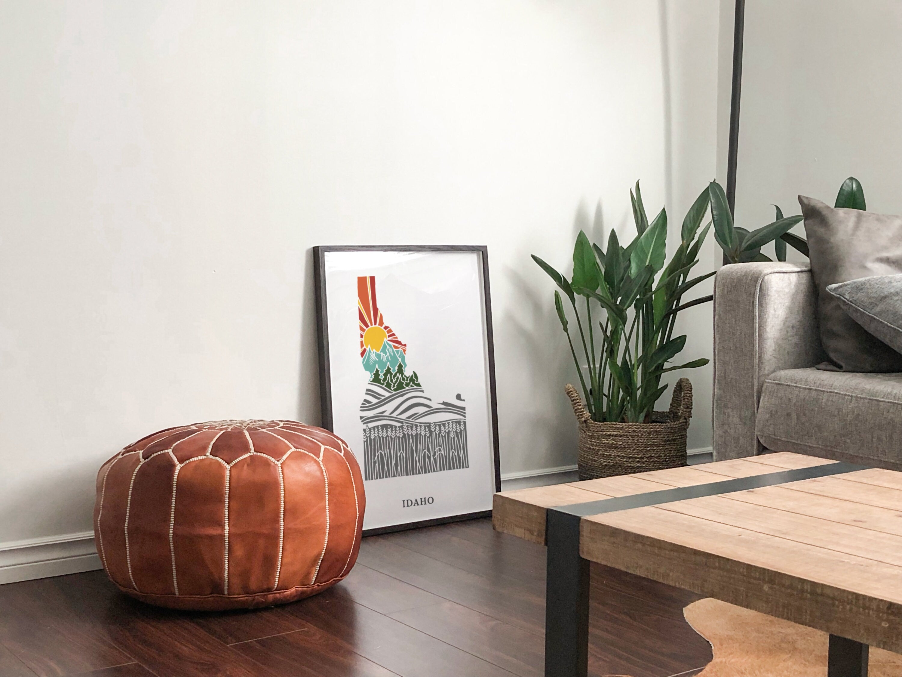 Idaho Physical Art Print | State Wall Art | 5x7, 8x10, 11x14, 16x20" Archival Art Print | Idaho Illustrated Poster