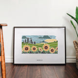 Kansas Physical Art Print | State Wall Art | 5x7, 8x10, 11x14, 16x20 Archival Art Print | Kansas Illustrated Poster