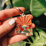Arizona Soft Enamel Keychain | Arizona Outline Key Ring | Illustrated State Keychain 1.5"