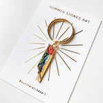 Tennessee Gold Enamel Keychain | Tennessee Outline Key Ring | Soft Enamel Illustrated State Keychain 1.5"