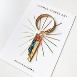Tennessee Gold Enamel Keychain | Tennessee Outline Key Ring | Soft Enamel Illustrated State Keychain 1.5"