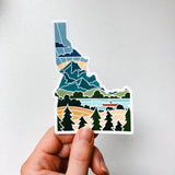 Idaho Weatherproof Sticker | Durable Illustrated State Sticker | Idaho Vinyl Decal | Pacific Northwest Sticker | Bumper Sticker | 4"