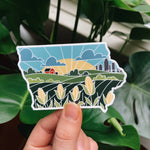 Iowa Durable Sticker | High Quality Bumper Sticker | United States Vinyl Decal | Weatherproof Sticker | Water Bottle Sticker | 4"
