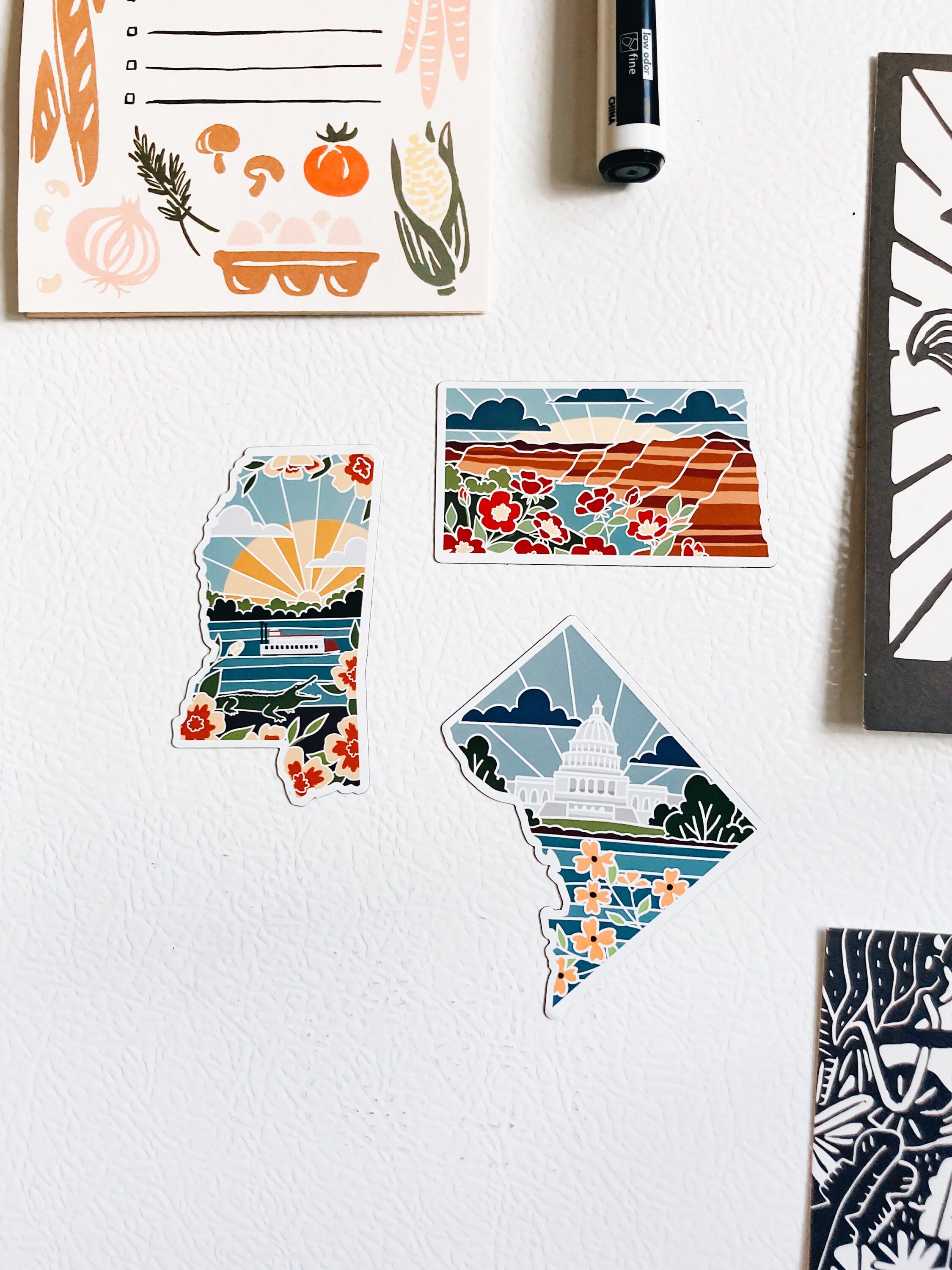 Washington D.C. Car Magnet | Car Magnet | Outdoorsy Magnet | Locker Magnet | Fridge Magnet | Lightweight Magnet