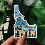 Idaho Weatherproof Sticker | Durable Illustrated State Sticker | Idaho Vinyl Decal | Pacific Northwest Sticker | Bumper Sticker | 4"