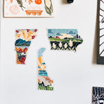 Vermont Car Magnet | Weatherproof State Magnet | Outdoorsy Magnet | Locker Magnet | Fridge Magnet | Lightweight Magnet | 3"