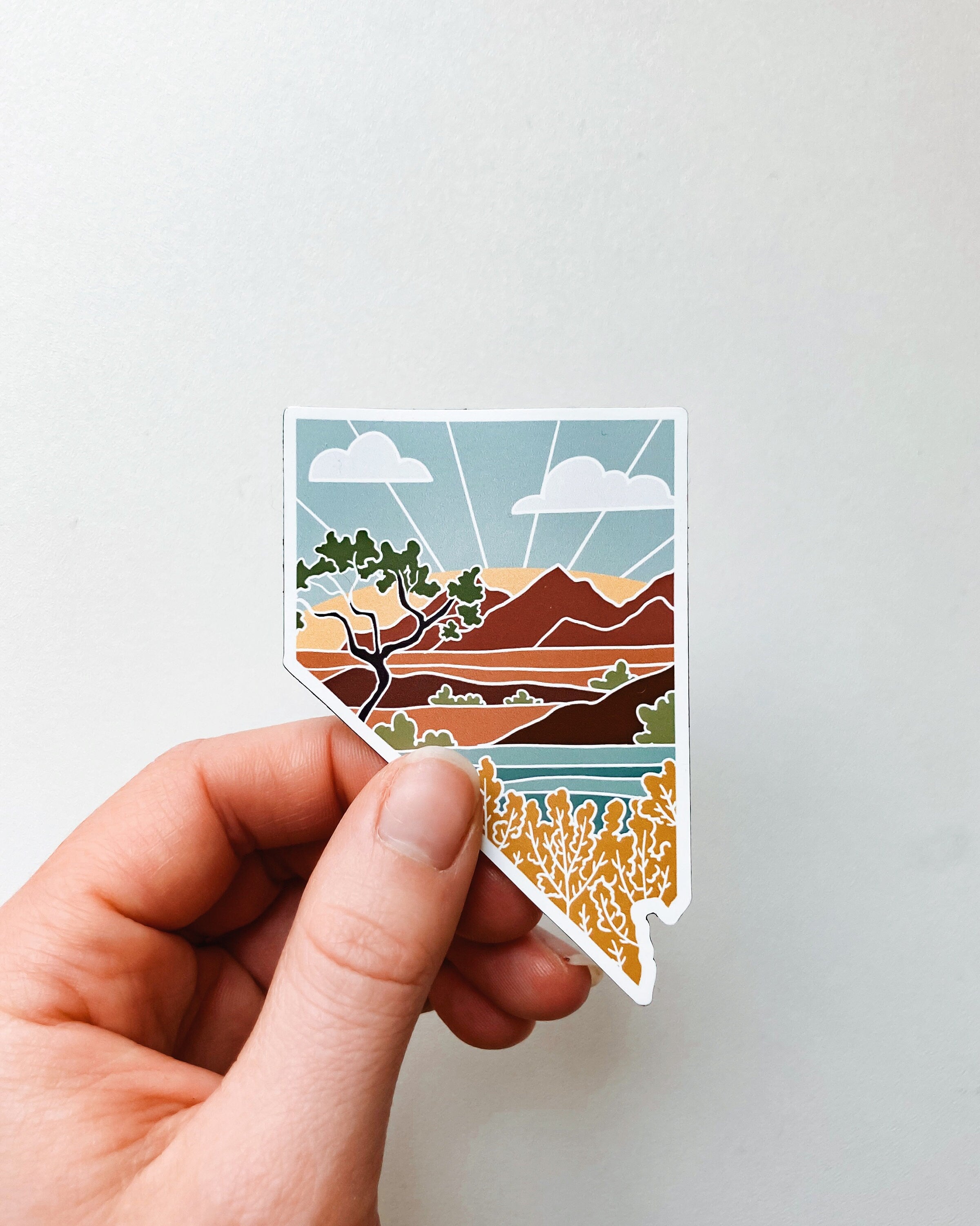 Nevada Car Magnet | Weatherproof State Magnet | Outdoorsy Magnet | Locker Magnet | Fridge Magnet | Car Magnet | 3"