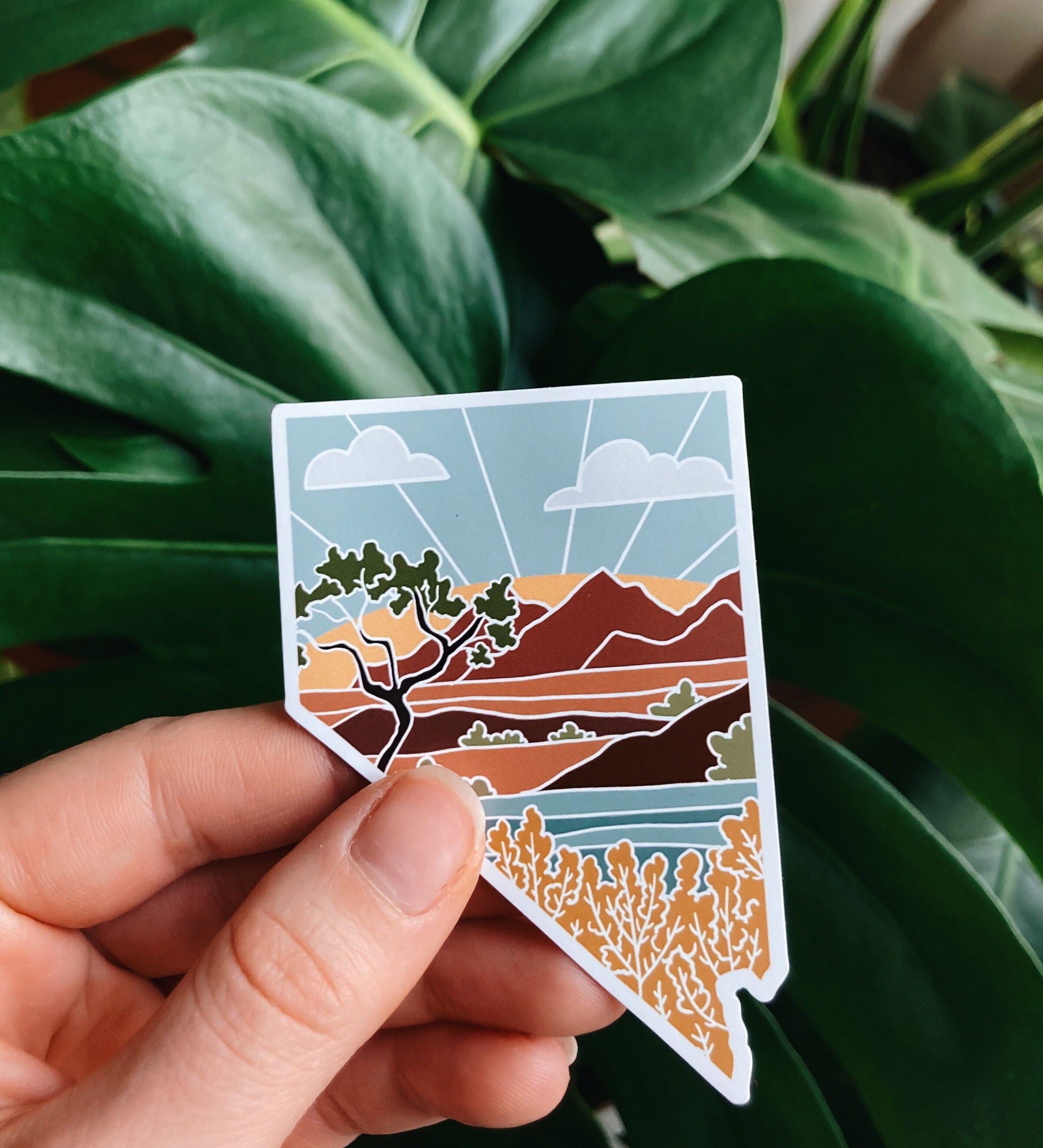 Nevada Car Magnet | Weatherproof State Magnet | Outdoorsy Magnet | Locker Magnet | Fridge Magnet | Car Magnet | 3"