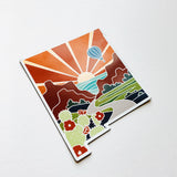 New Mexico Magnet | Weatherproof State Magnet | Outdoorsy Magnet | Locker Magnet | Fridge Magnet | Car Magnet | 3"