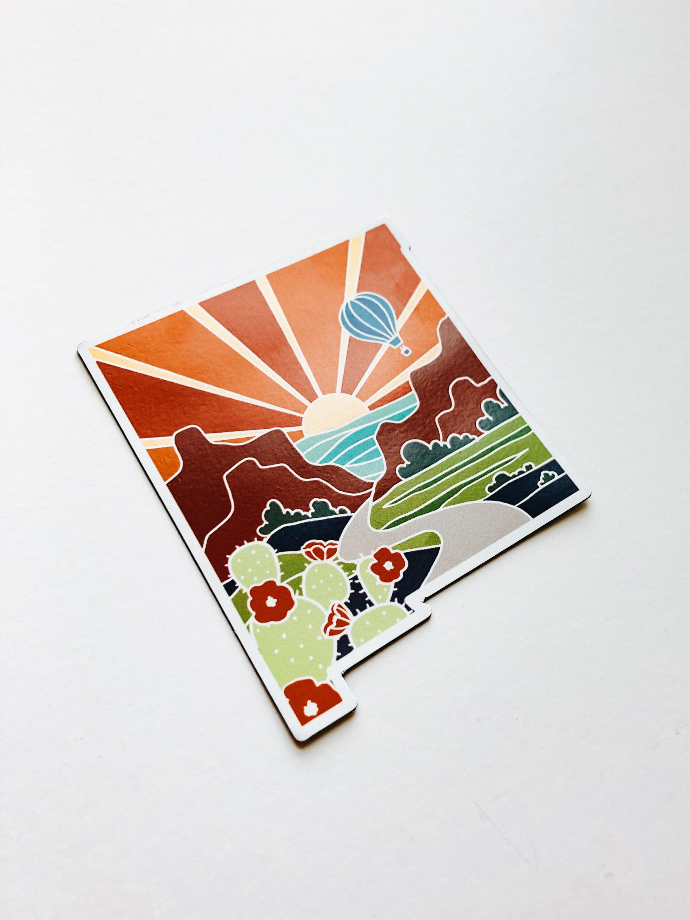 New Mexico Magnet | Weatherproof State Magnet | Outdoorsy Magnet | Locker Magnet | Fridge Magnet | Car Magnet | 3"