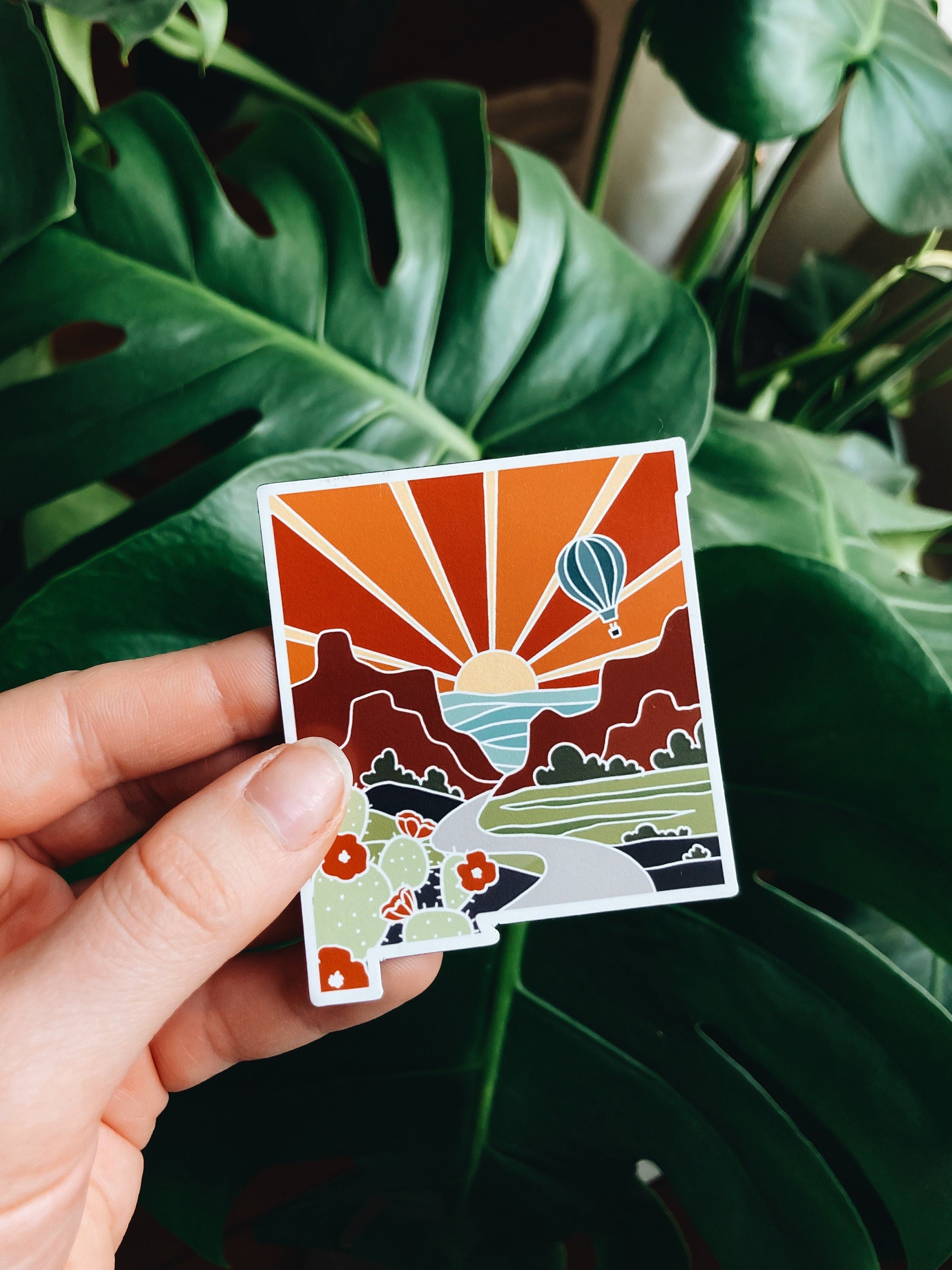 New Mexico Magnet | Weatherproof State Magnet | Outdoorsy Magnet | Locker Magnet | Fridge Magnet | Car Magnet | 3"