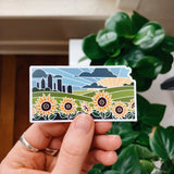 Kansas Car Magnet | Weatherproof State Magnet | Outdoorsy Magnet | Locker Magnet | Fridge Magnet | Lightweight Magnet | 3"