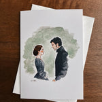 North & South Literary Greeting Card | Elizabeth Gaskell Watercolor | Blank Stationary | Literary Greeting Card | Individual Card