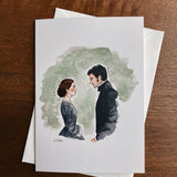 North & South Literary Greeting Card | Elizabeth Gaskell Watercolor | Blank Stationary | Literary Greeting Card | Individual Card