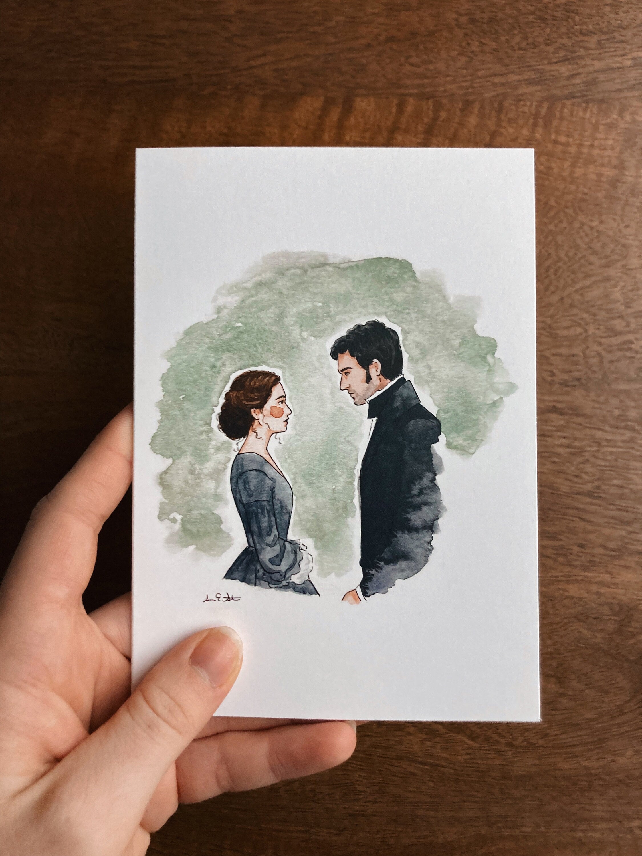 North & South Literary Greeting Card | Elizabeth Gaskell Watercolor | Blank Stationary | Literary Greeting Card | Individual Card