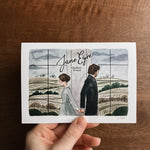 Jane Eyre Greeting Card | Charlotte Bronte Watercolor | Blank Stationary | Literary Greeting Card | Jane and Rochester | Individual Card