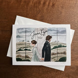 Jane Eyre Greeting Card | Charlotte Bronte Watercolor | Blank Stationary | Literary Greeting Card | Jane and Rochester | Individual Card