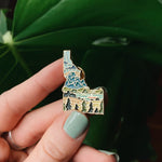 Idaho Enamel Pin | Gold Soft Enamel Pin | Illustrated United State Pin | Butterfly Clasp | 1.25"