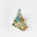 Idaho Enamel Pin | Gold Soft Enamel Pin | Illustrated United State Pin | Butterfly Clasp | 1.25"
