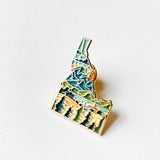 Idaho Enamel Pin | Gold Soft Enamel Pin | Illustrated United State Pin | Butterfly Clasp | 1.25"