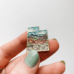Utah Enamel Pin | Gold Soft Enamel Pin | Illustrated United State Pin | Butterfly Clasp | 1.25"
