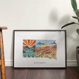 South Dakota Physical Art Print | State Wall Art | 5x7, 8x10, 11x14, 16x20 Archival Art Print | South Dakota Illustrated Poster