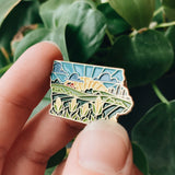 Iowa Enamel Pin | Gold Soft Enamel Pin | Illustrated United State Pin | Butterfly Clasp | 1.25"