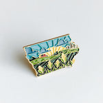 Iowa Enamel Pin | Gold Soft Enamel Pin | Illustrated United State Pin | Butterfly Clasp | 1.25"