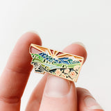 Montana Enamel Pin | Gold Soft Enamel Pin | Illustrated United States Pin | Butterfly Clasp | 1.25"