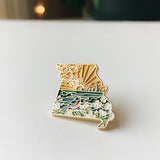 Missouri Enamel Pin | Gold Soft Enamel Pin | Illustrated United States Pin | Butterfly Clasp | 1.25"