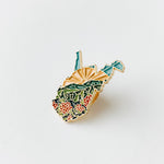 West Virginia Enamel Pin | Gold Soft Enamel Pin | Illustrated United States Pin | Butterfly Clasp | 1.25"