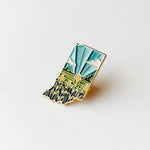 Indiana Enamel Pin | Gold Soft Enamel Pin | Illustrated United States Pin | Butterfly Clasp | 1.25"