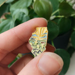 Illinois Enamel Pin | Gold Soft Enamel Pin | Illustrated United States Pin | Butterfly Clasp | 1.25"