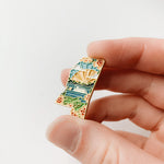Mississippi Enamel Pin | Gold Soft Enamel Pin | Illustrated United States Pin | Butterfly Clasp | 1.25"