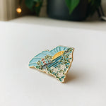 South Carolina Enamel Pin | Gold Soft Enamel Pin | Illustrated United States Pin | Butterfly Clasp | 1.25"