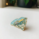 South Carolina Enamel Pin | Gold Soft Enamel Pin | Illustrated United States Pin | Butterfly Clasp | 1.25"