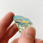 South Carolina Enamel Pin | Gold Soft Enamel Pin | Illustrated United States Pin | Butterfly Clasp | 1.25"