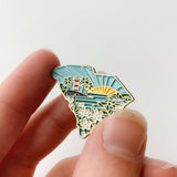 South Carolina Enamel Pin | Gold Soft Enamel Pin | Illustrated United States Pin | Butterfly Clasp | 1.25"
