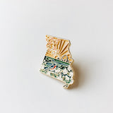 Missouri Enamel Pin | Gold Soft Enamel Pin | Illustrated United States Pin | Butterfly Clasp | 1.25"