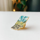 Indiana Enamel Pin | Gold Soft Enamel Pin | Illustrated United States Pin | Butterfly Clasp | 1.25"