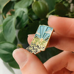 Indiana Enamel Pin | Gold Soft Enamel Pin | Illustrated United States Pin | Butterfly Clasp | 1.25"