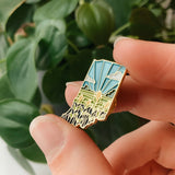 Indiana Enamel Pin | Gold Soft Enamel Pin | Illustrated United States Pin | Butterfly Clasp | 1.25"